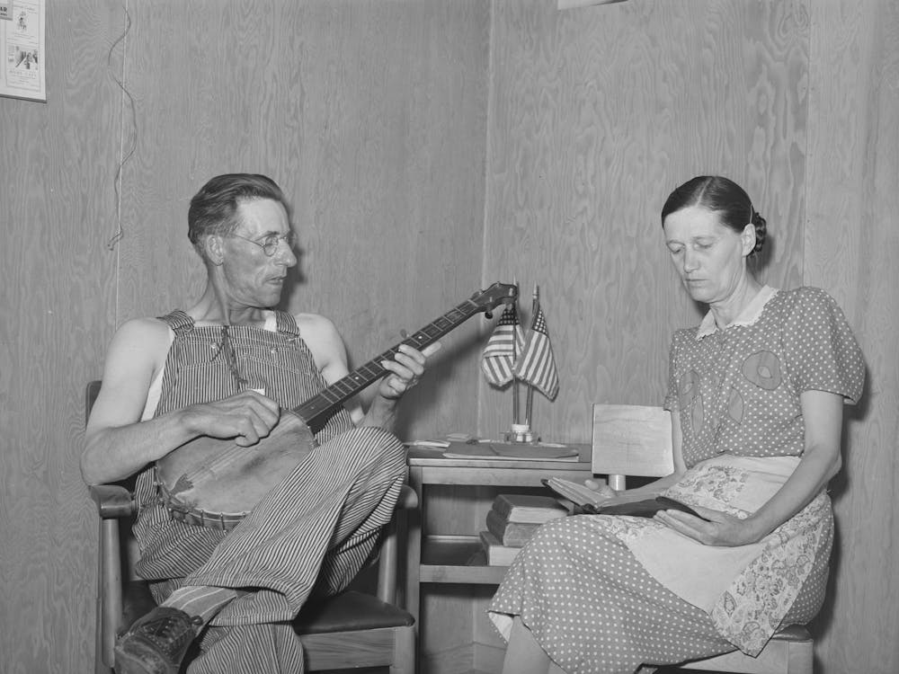 Farm Worker And His Wife In Their Cottage Home At The Fsa (Farm Security Administration) Labor Camp, Caldwell,
