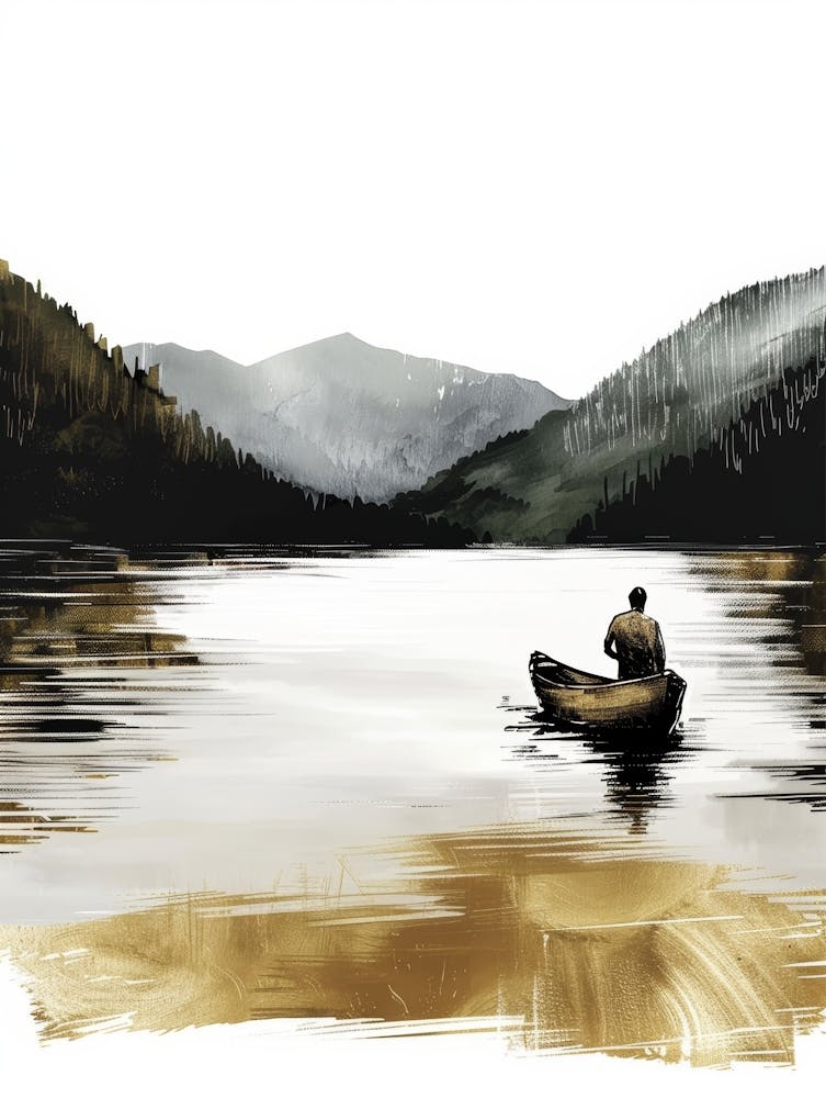 Man In A Canoe 2