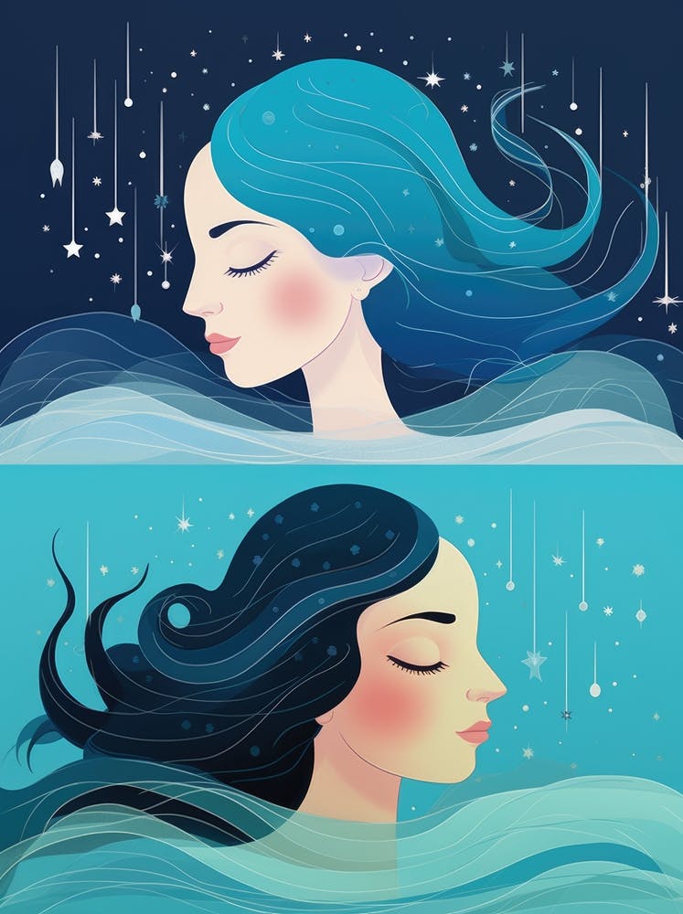 Two Women In The Water 1