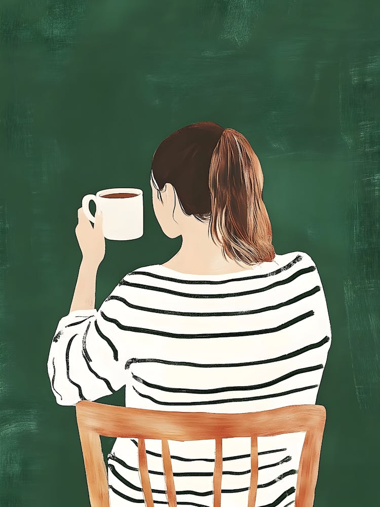 Woman Drinking Coffee 1