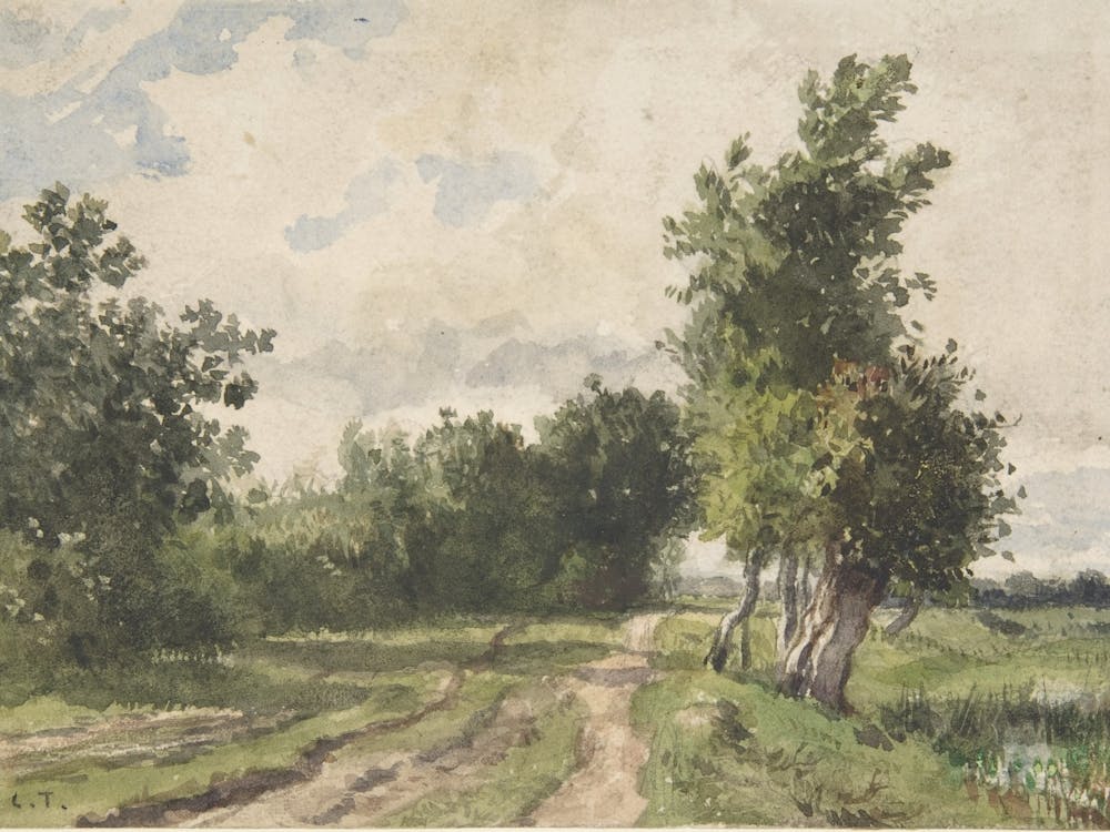 Country Road Vintage Painting