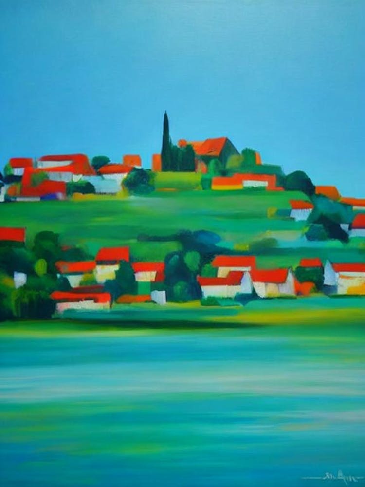Andasibe Blue Oil Painting 1