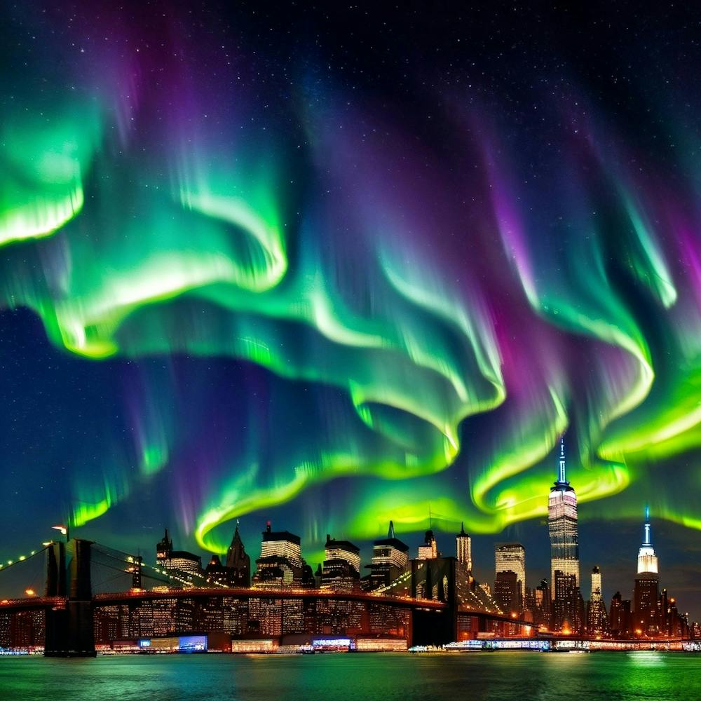 Aurora Bore Over New York City