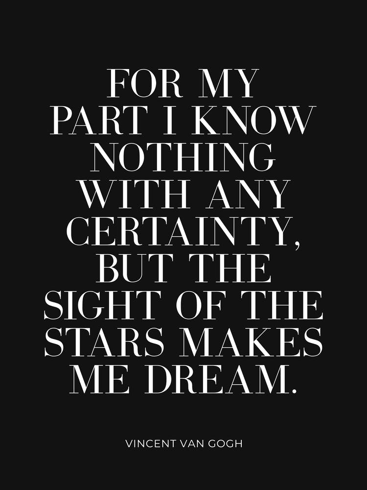 Sight Of The Stars quote (Black background)