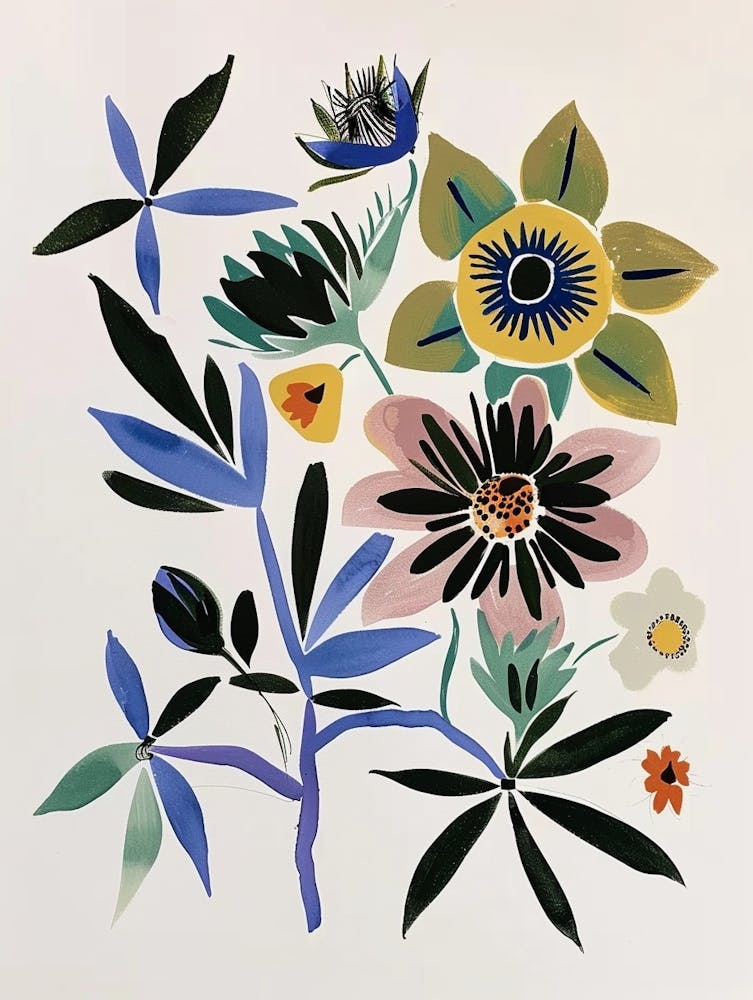 Painted Florals Passionflower 4