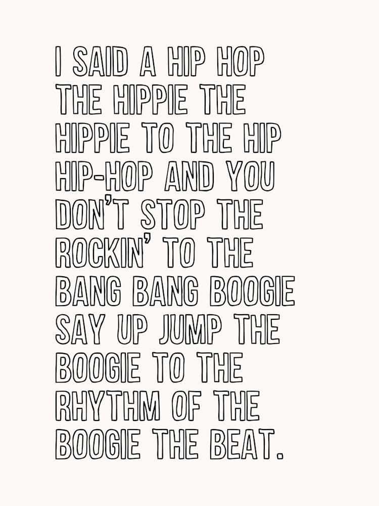 Rappers Delight White 1