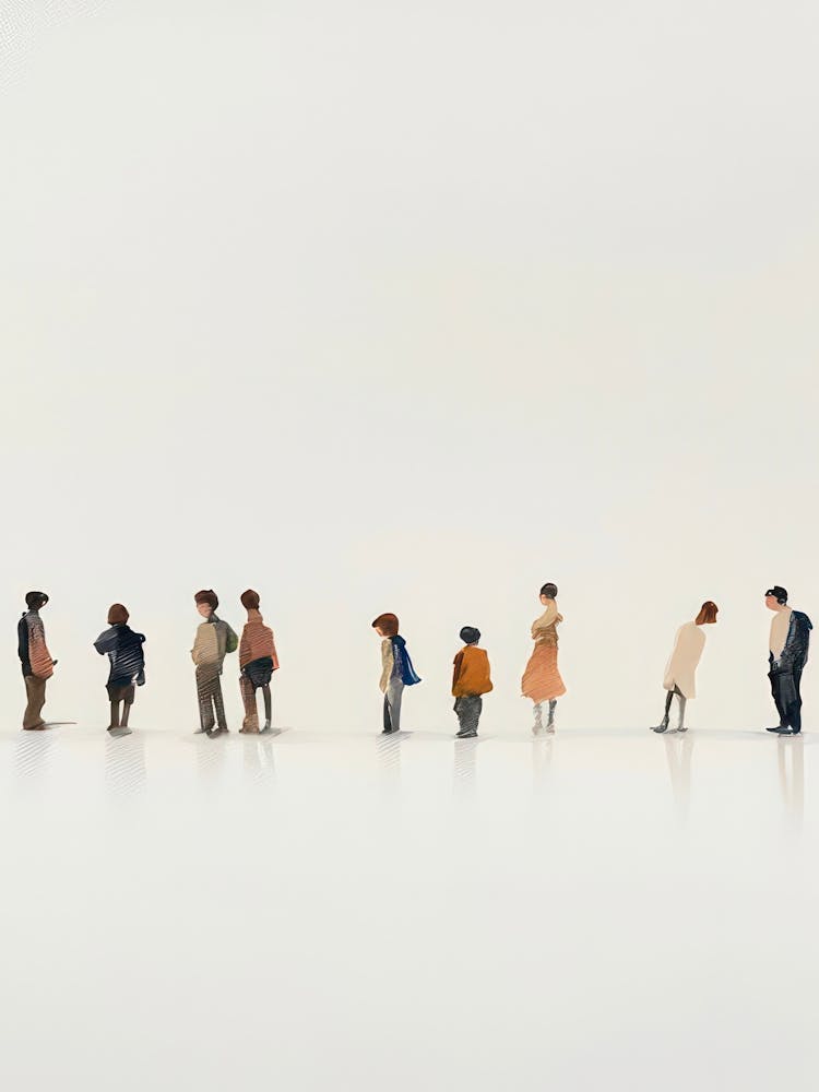 Minimalist People Color Abstract Watercolor 3