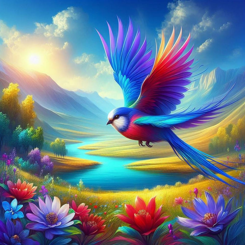 Bird with colours