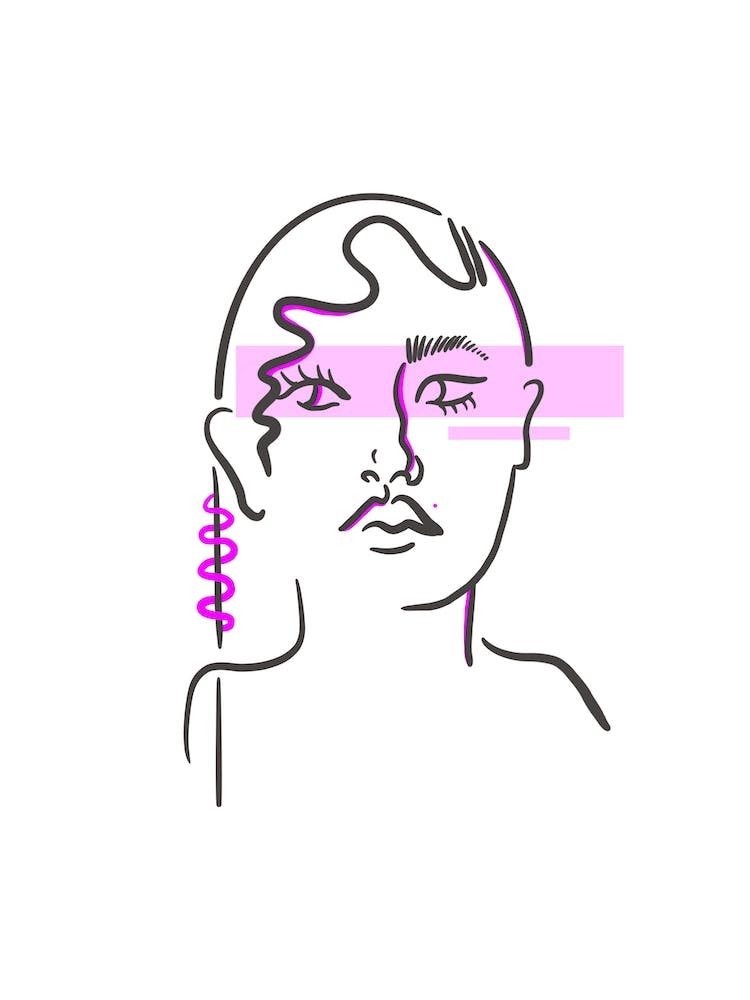 Abstract Pink Portrait