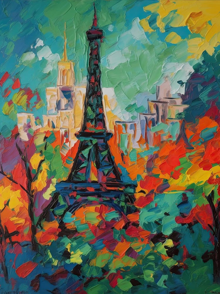 Eiffel Tower Paris France Henri Matisse Style 16