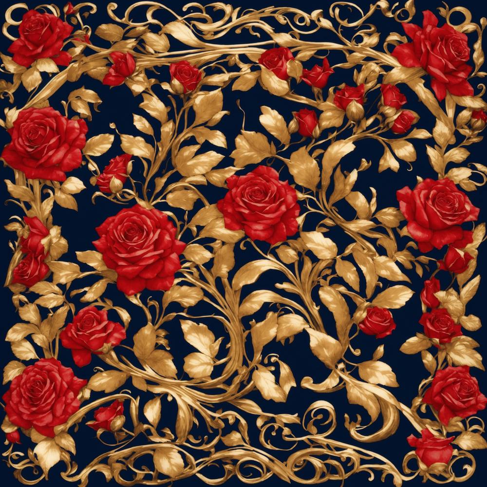 Gold And Red Roses