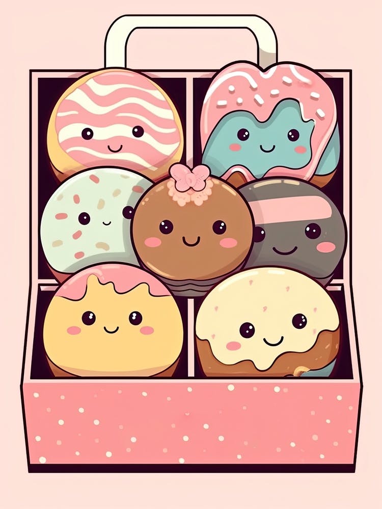 Cute Donuts Box