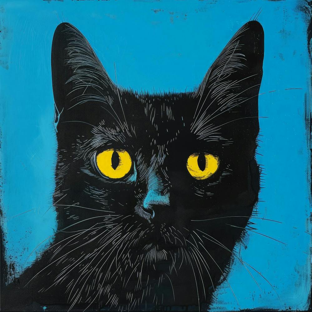 Black Cat With Yellow Eyes 5