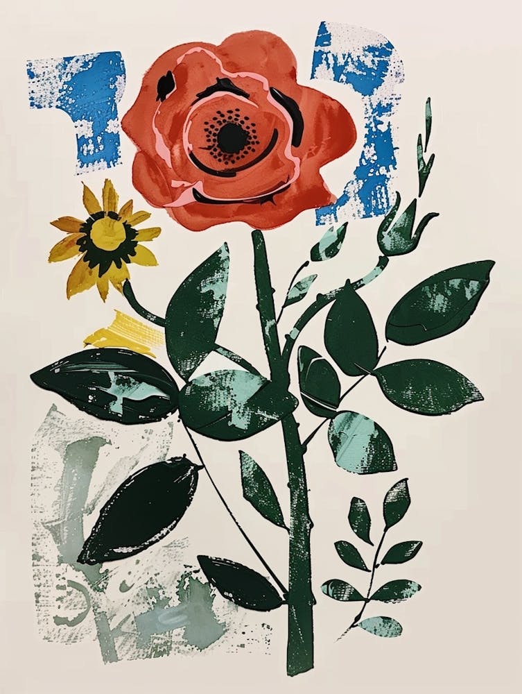 Painted Florals Rose 10