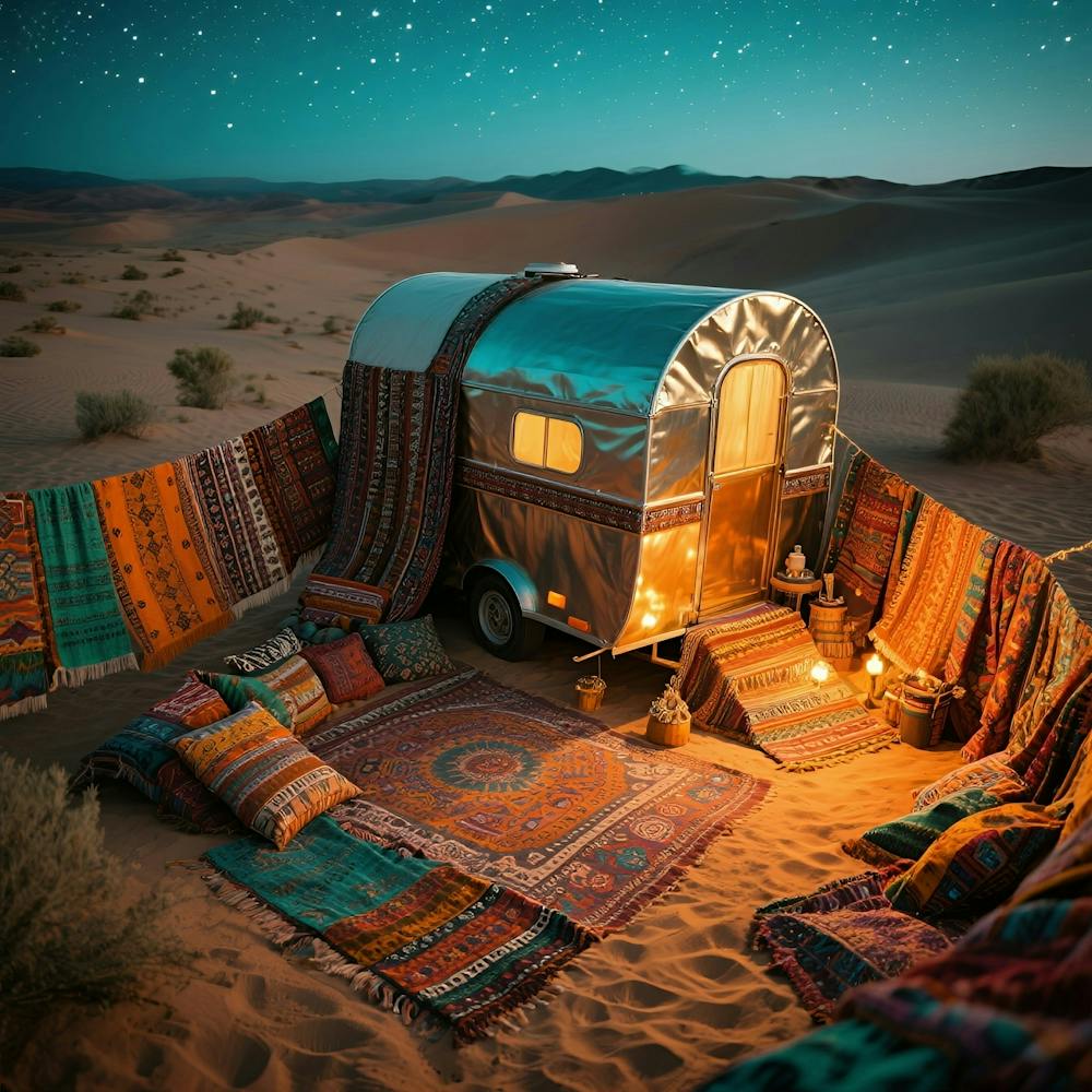 Airstream Trailer In The Desert