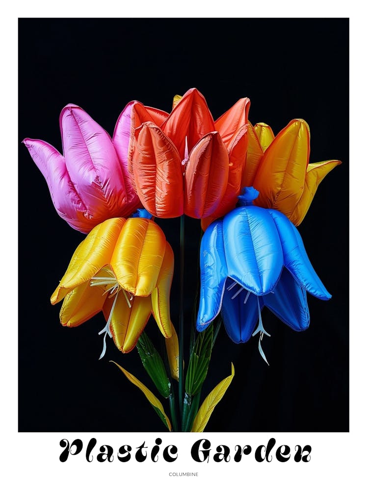Bright Inflatable Flowers Poster Columbine 1