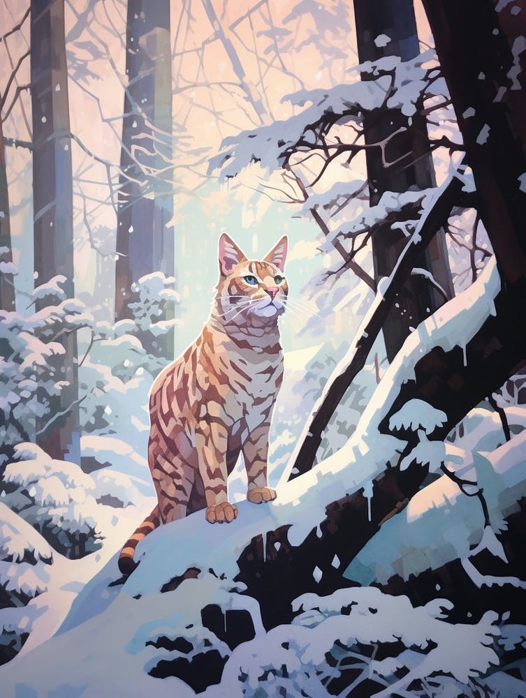 Winter Bobcat 1 Illustration