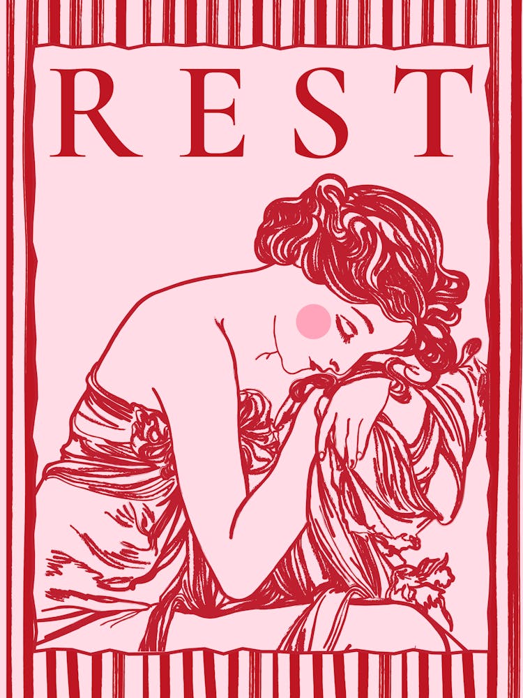Rest | Vintage Bedroom Wall Art