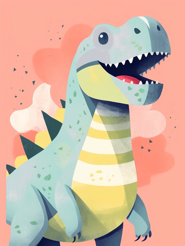 Colourful Dinosaur Trachodon