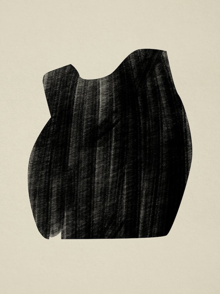 Black Bold Object On Beige 07