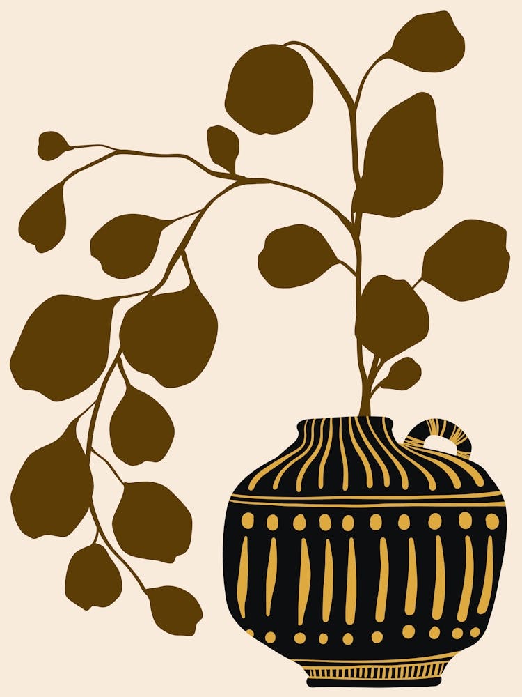 Vase With Leaves 9