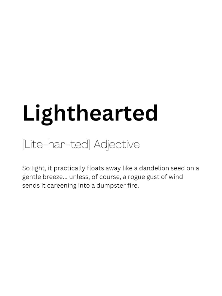 Lighthearted Definition Meaning