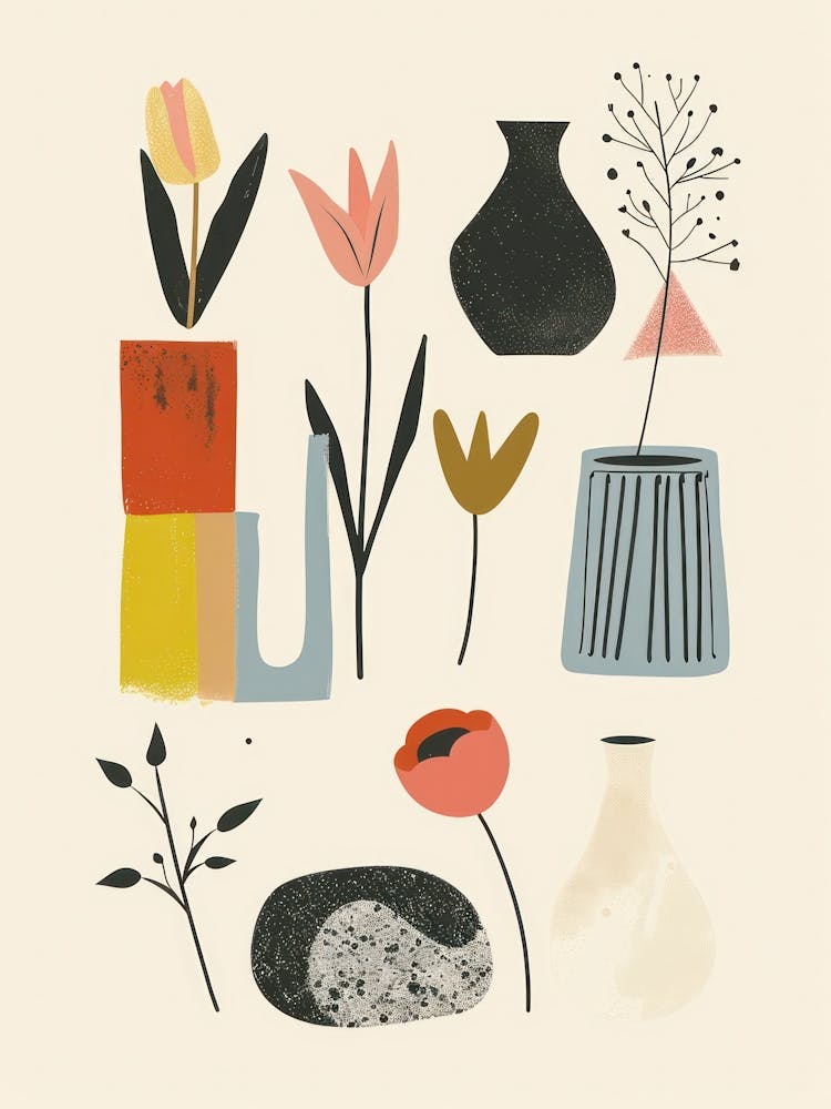 Collection Of Objects In Abstract Style 1