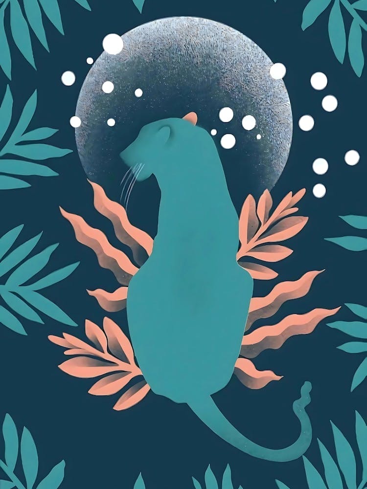 Cat In The Moonlight