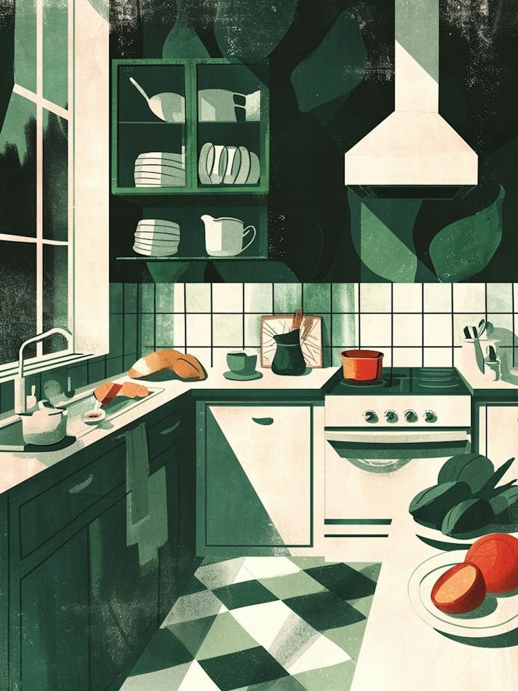 Retro Art Deco Inspired Kitchen 3