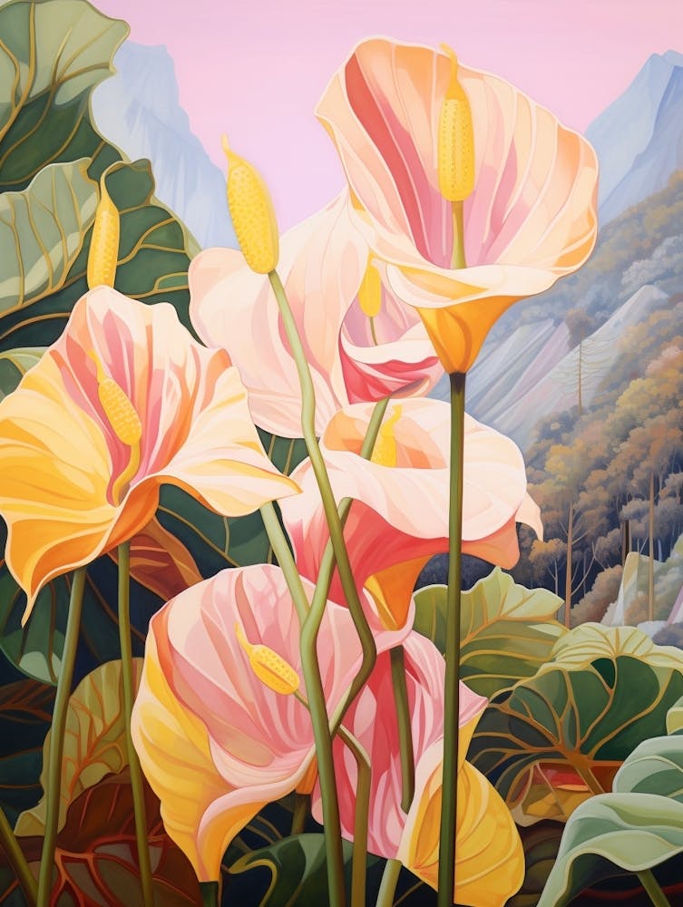 Flamingo Flower 1 Flower Painting