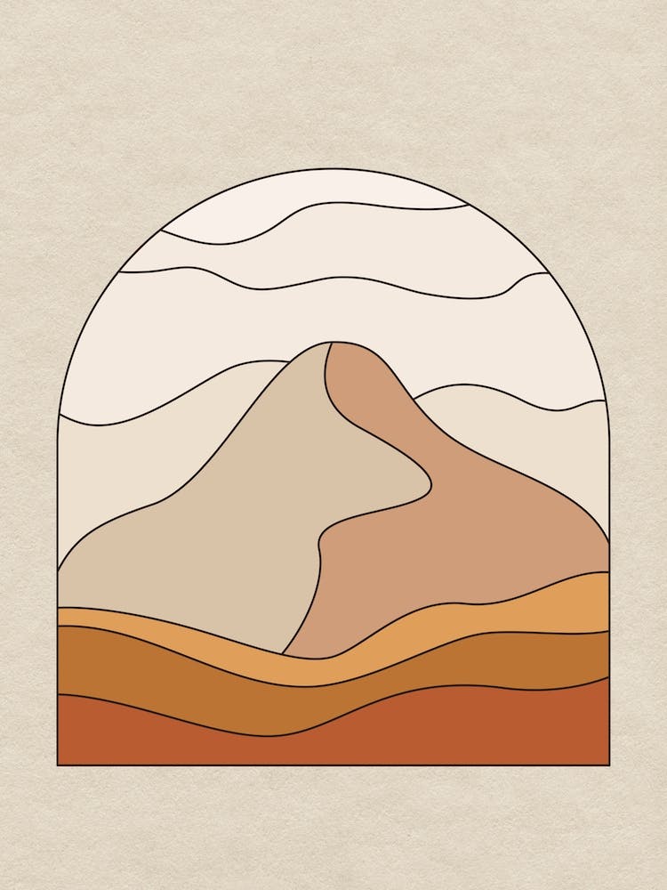 Pink Abstract Mountain