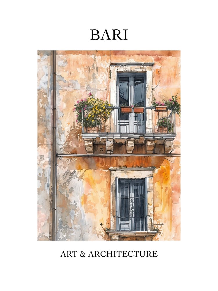 Bari Travel And Architecture Poster 1