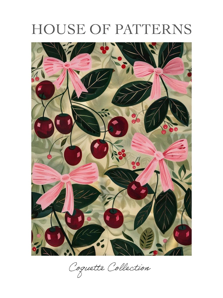 Tropical Bows 2 Pattern Poster