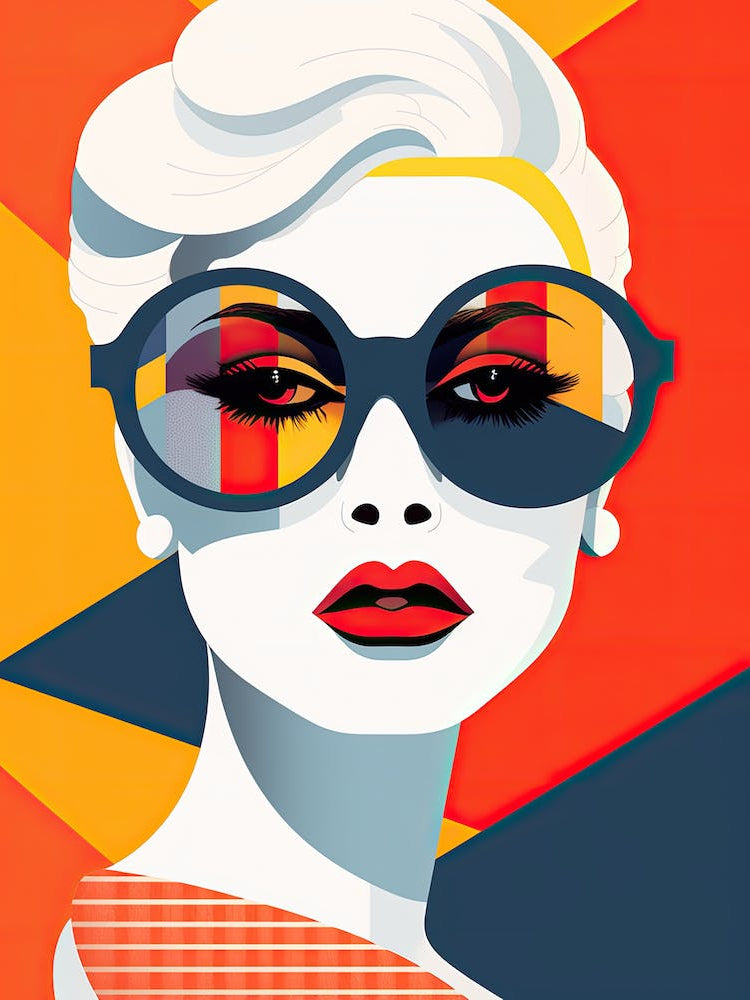 Pop Art Tribute to American Woman