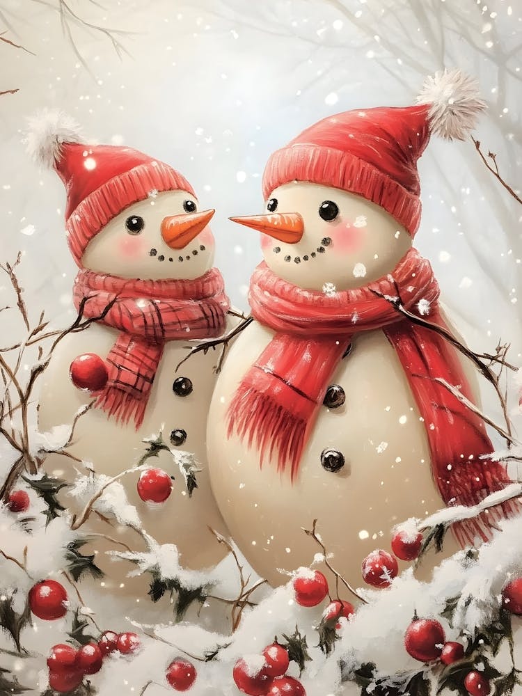 Snowman Couple