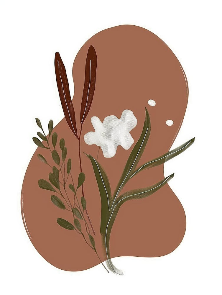 Illustration Of Flowers And Leaves