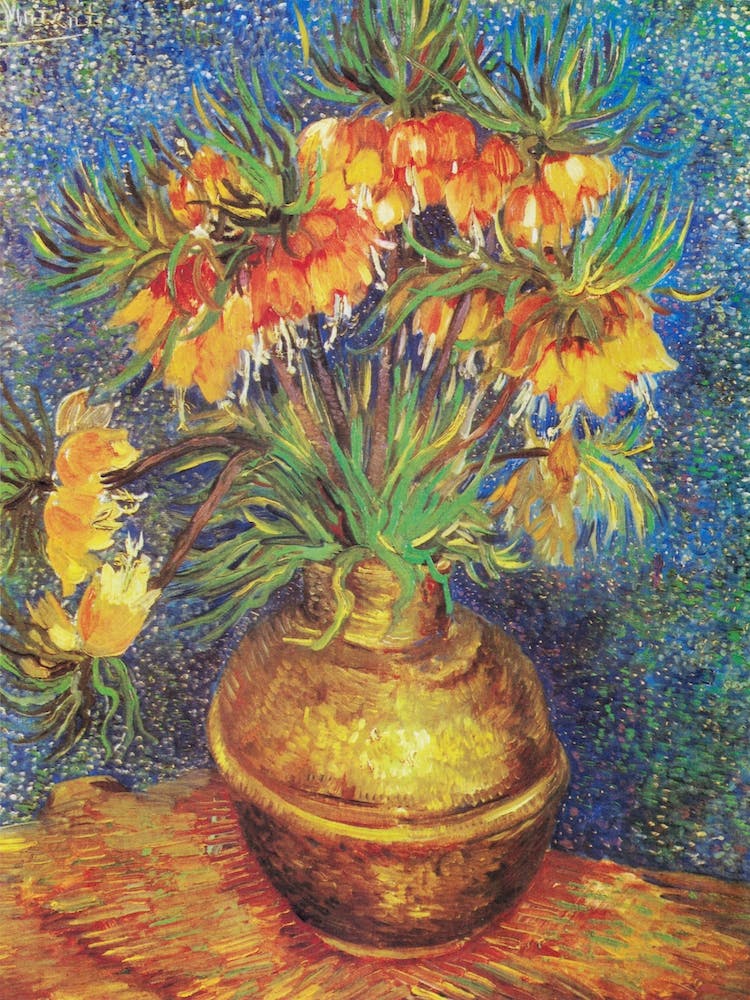 Imperial Fritillaries In A Copper Vase, Van Gogh