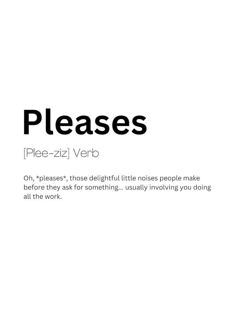 Pleases Definition Bedeutung