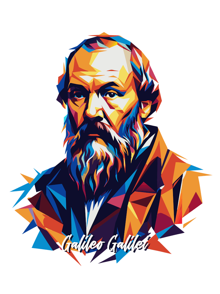 Galileo Galilei 02 Portrait WPAP Pop Art