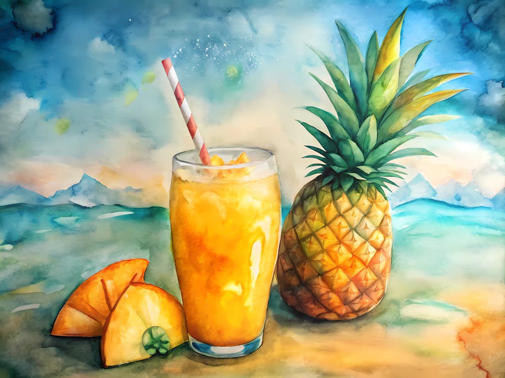 Mango Ananas Smoothie Tropische Inseln