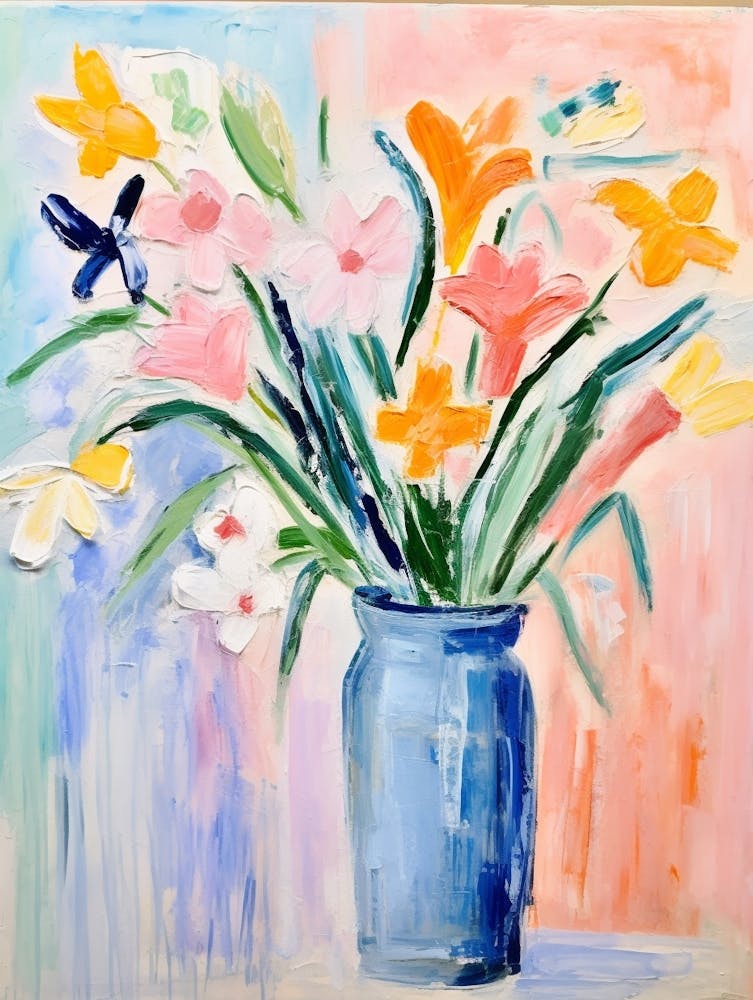 Flower Painting Fauvist Style Freesia 3