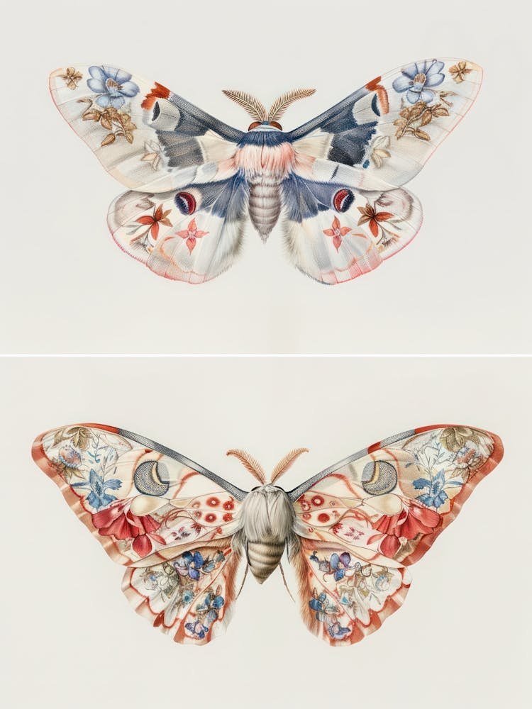 Moths And Butterflies William Morris Style 6