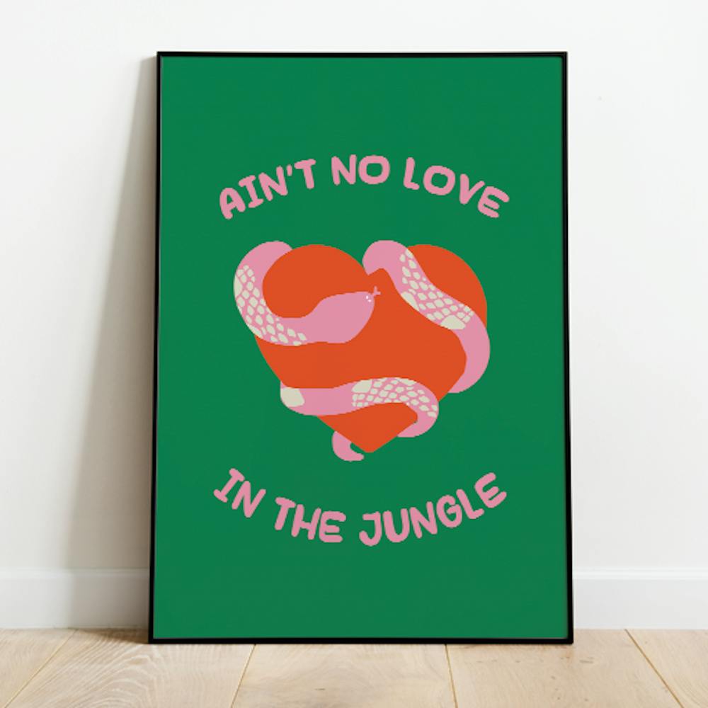 Ain't No Love In The Jungle Print - Green