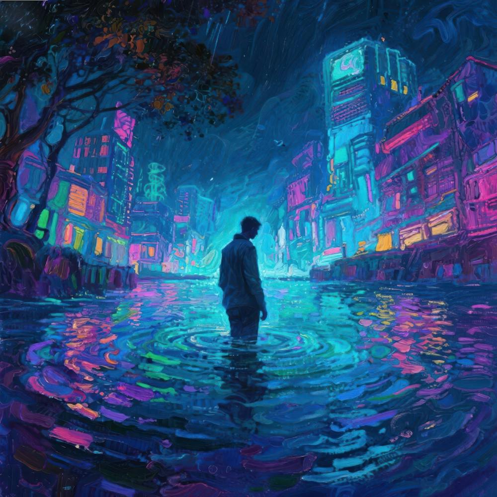 Man Standing In Water