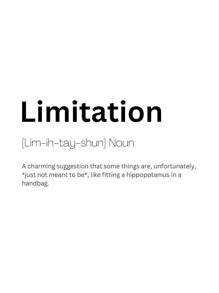 Limitation Definition Meaning 1