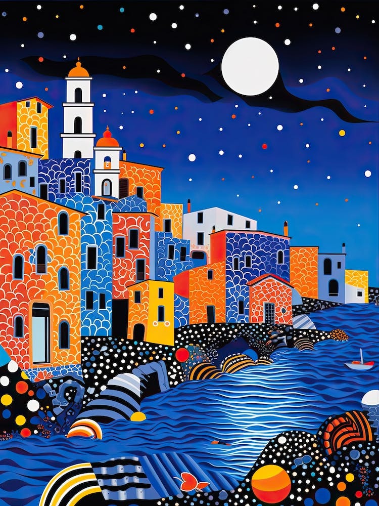 Trapani, Italien, Illustration im Stil von Pop Art 1