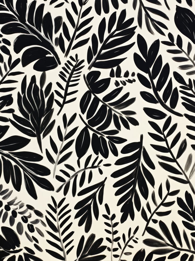 Black And White Leaves 2