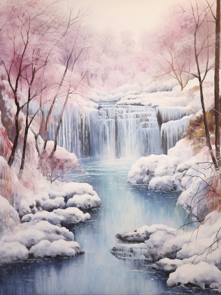 Dreamy Winter Painting Plitvice Lakes National Park Croatia 1