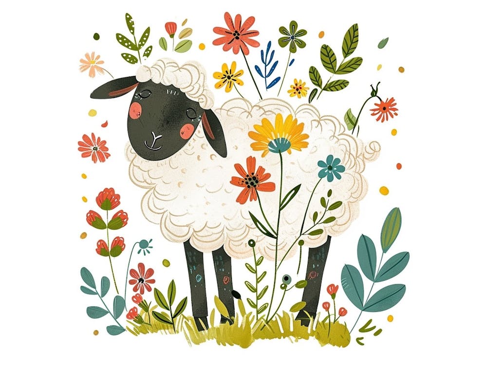 Little Floral Sheep 5