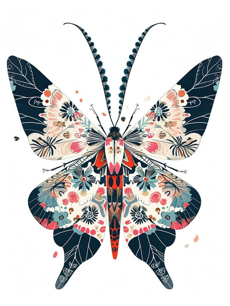 Colourful Insect Illustration Lacewing 9